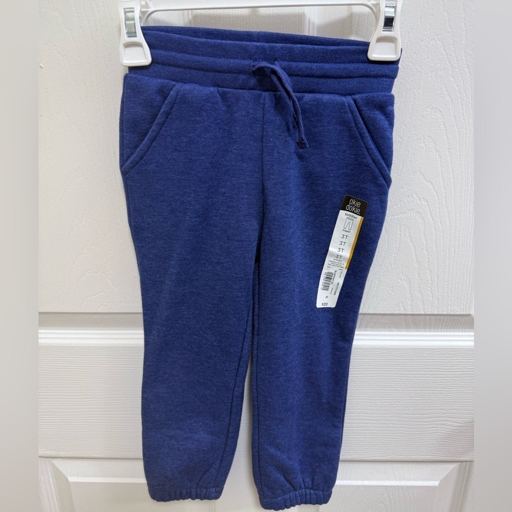 Okie Dokie Toddler Blue Joggers, Size 3T - Picture 1 of 3